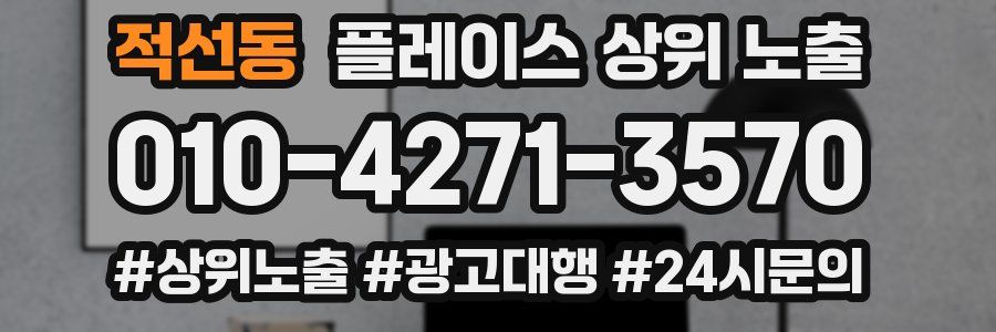 적선동 플레이스 상위 노출