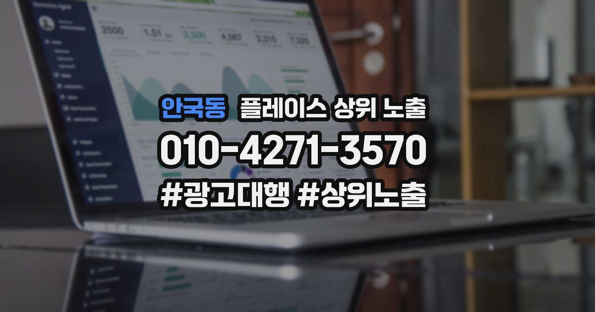 안국동 플레이스 상위 노출
