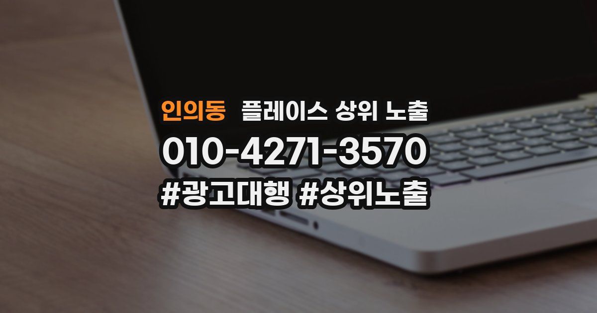 인의동 플레이스 상위 노출