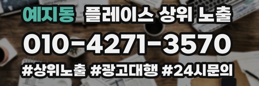 예지동 플레이스 상위 노출