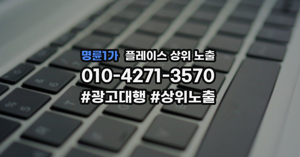 명륜1가 플레이스 상위 노출