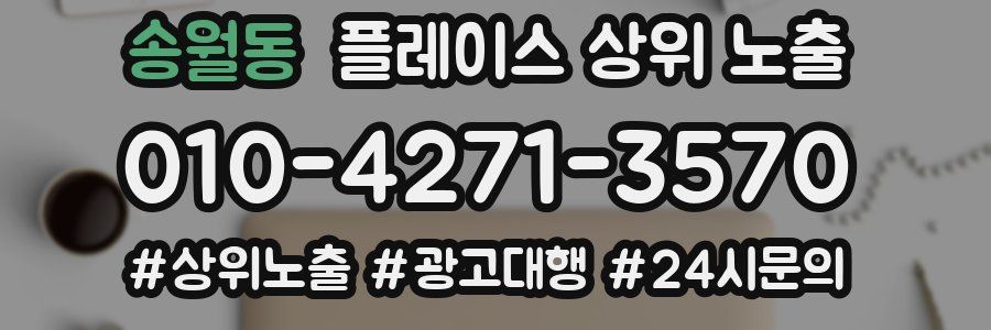 송월동 플레이스 상위 노출