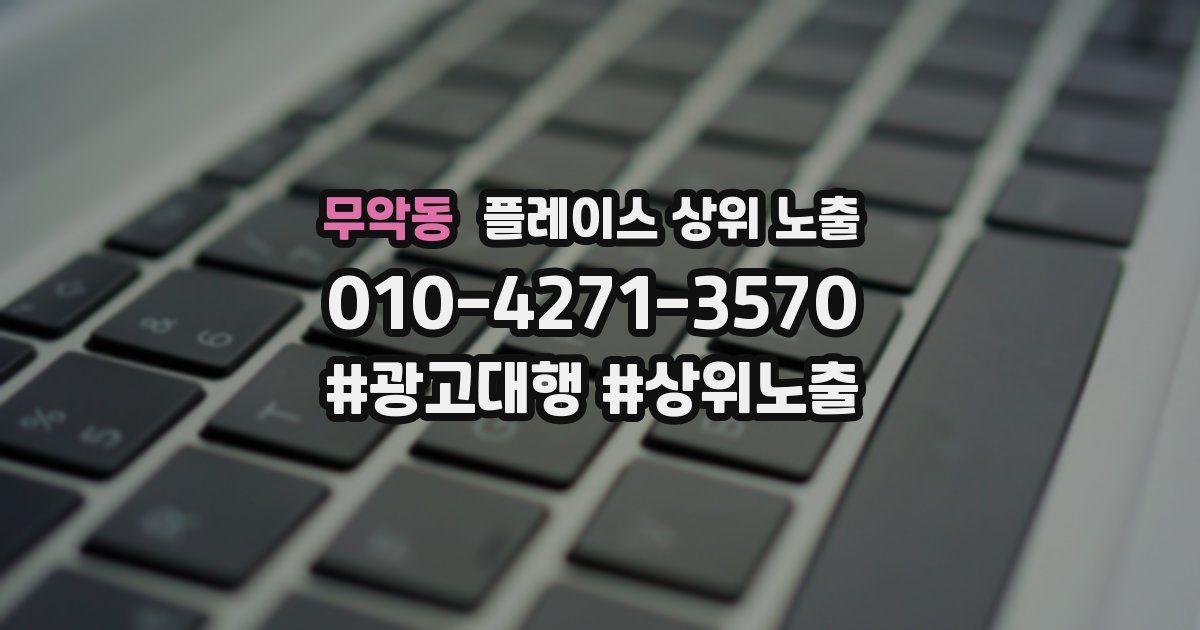 무악동 플레이스 상위 노출