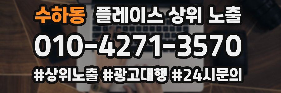 수하동 플레이스 상위 노출