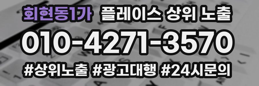 회현동1가 플레이스 상위 노출
