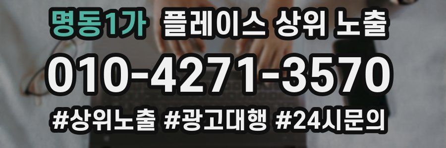 명동1가 플레이스 상위 노출