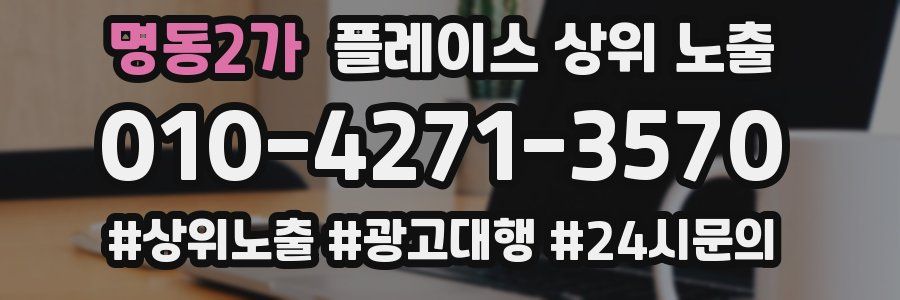 명동2가 플레이스 상위 노출