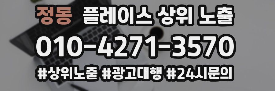 정동 플레이스 상위 노출