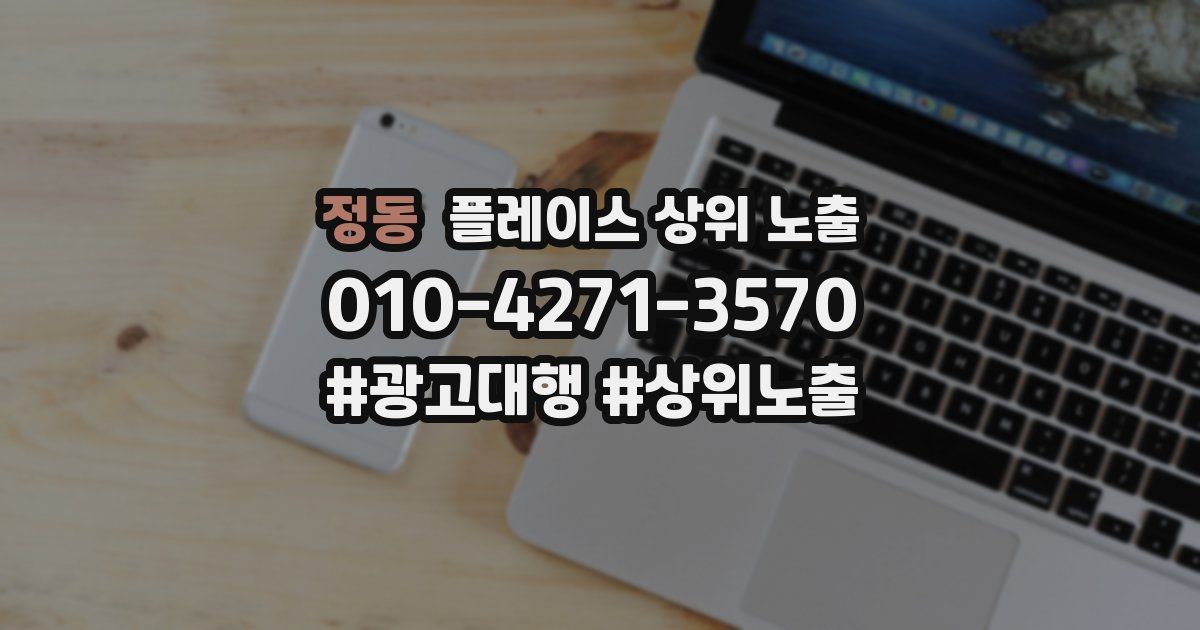 정동 플레이스 상위 노출