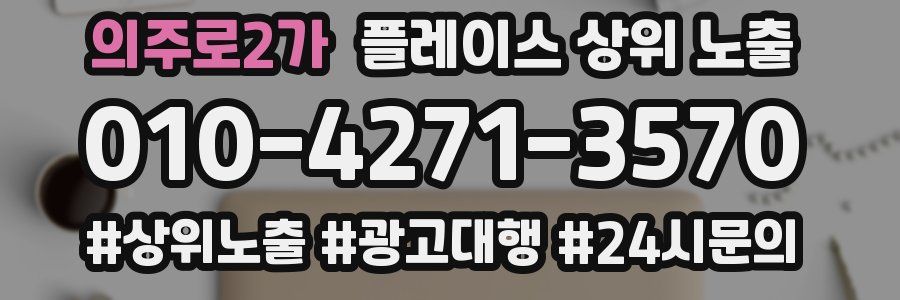 의주로2가 플레이스 상위 노출