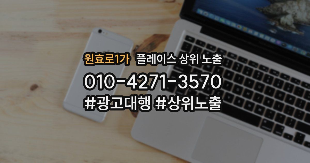 원효로1가 플레이스 상위 노출
