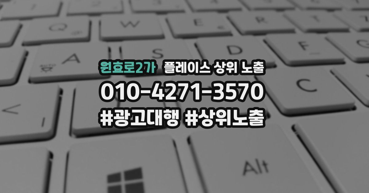 원효로2가 플레이스 상위 노출