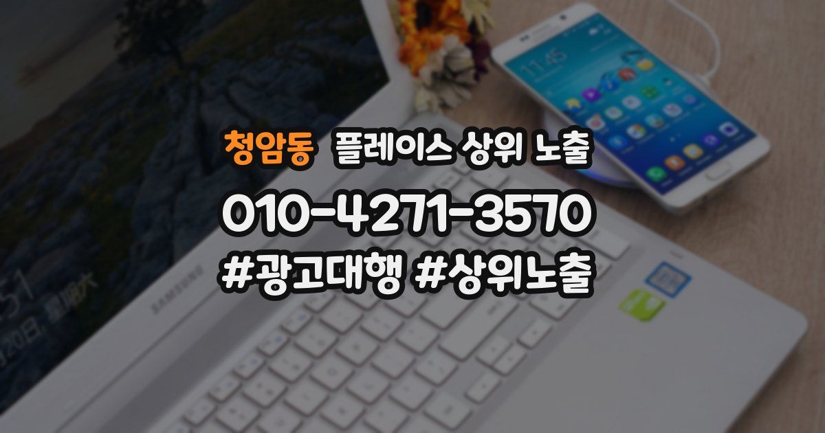 청암동 플레이스 상위 노출