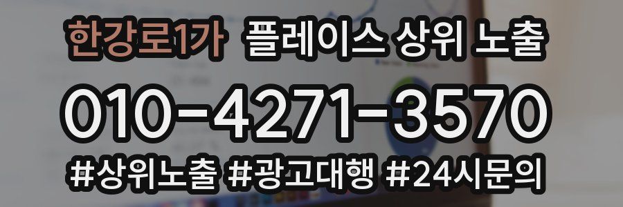 한강로1가 플레이스 상위 노출