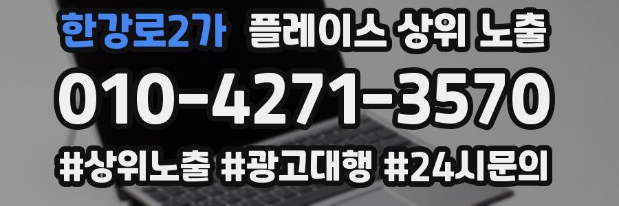 한강로2가 플레이스 상위 노출