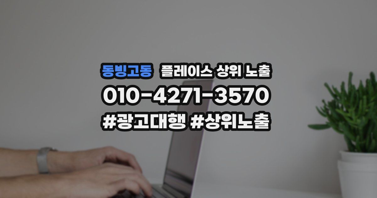 동빙고동 플레이스 상위 노출