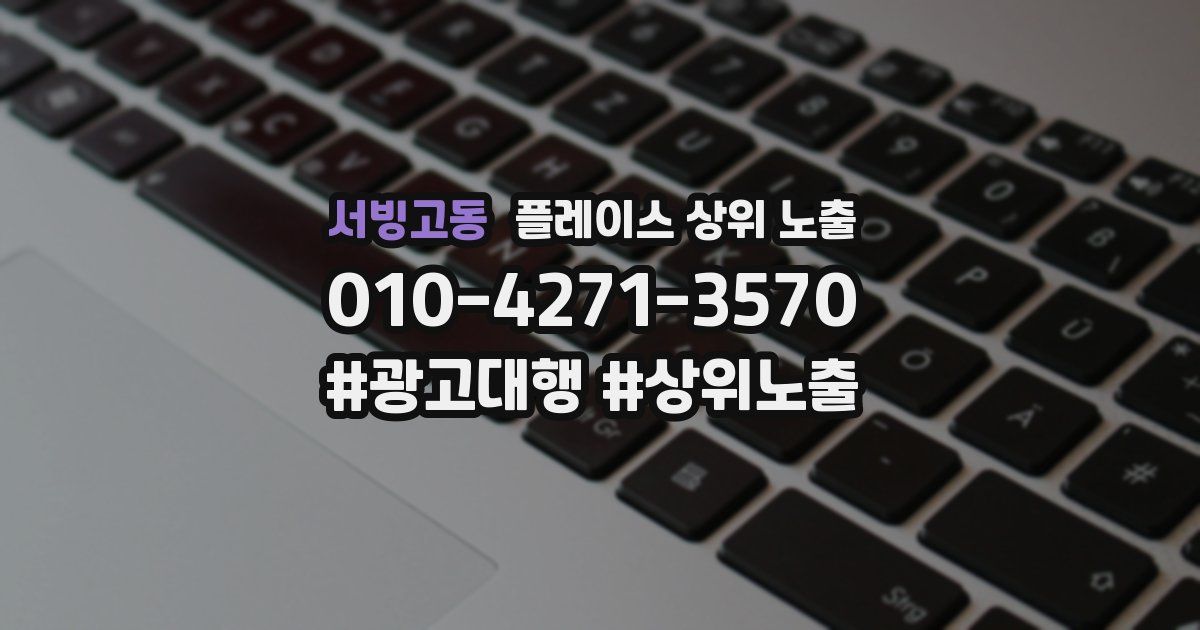 서빙고동 플레이스 상위 노출