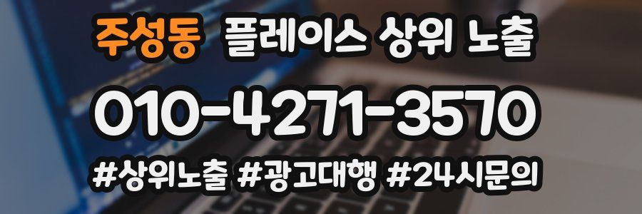 주성동 플레이스 상위 노출