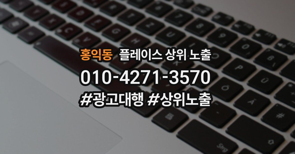 홍익동 플레이스 상위 노출