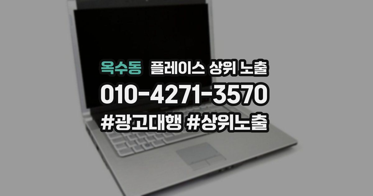 옥수동 플레이스 상위 노출