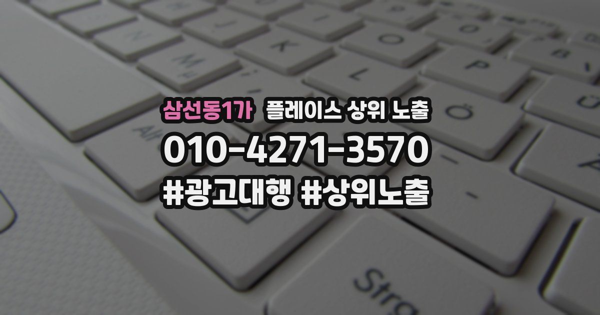 삼선동1가 플레이스 상위 노출