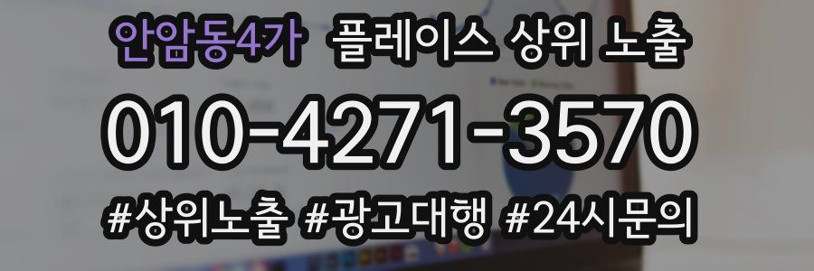 안암동4가 플레이스 상위 노출