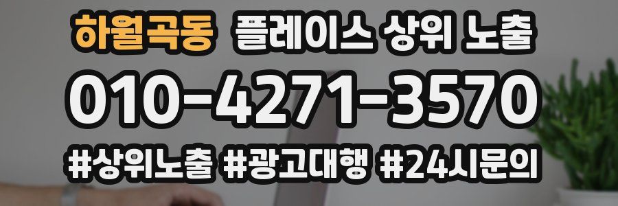 하월곡동 플레이스 상위 노출