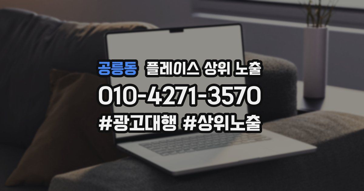 공릉동 플레이스 상위 노출