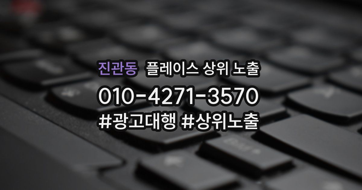 진관동 플레이스 상위 노출