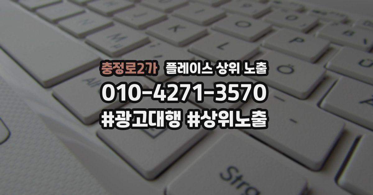 충정로2가 플레이스 상위 노출