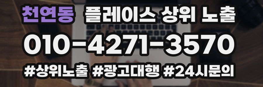 천연동 플레이스 상위 노출