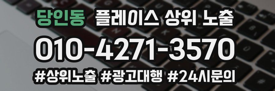 당인동 플레이스 상위 노출