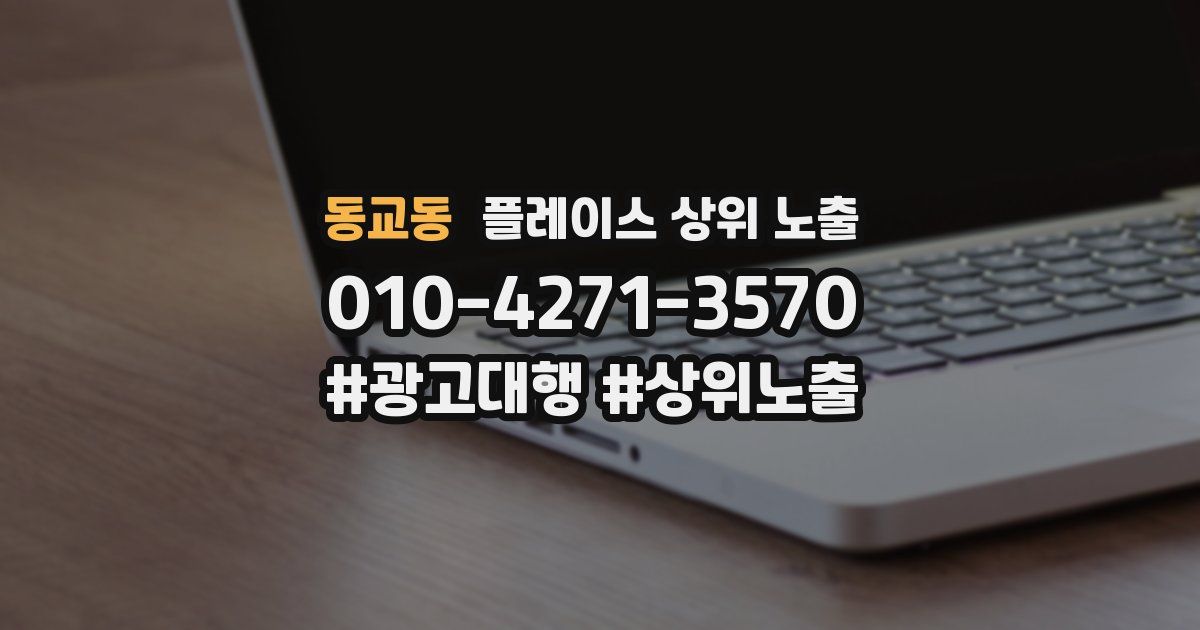 동교동 플레이스 상위 노출