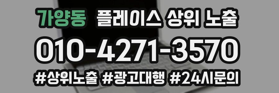 가양동 플레이스 상위 노출