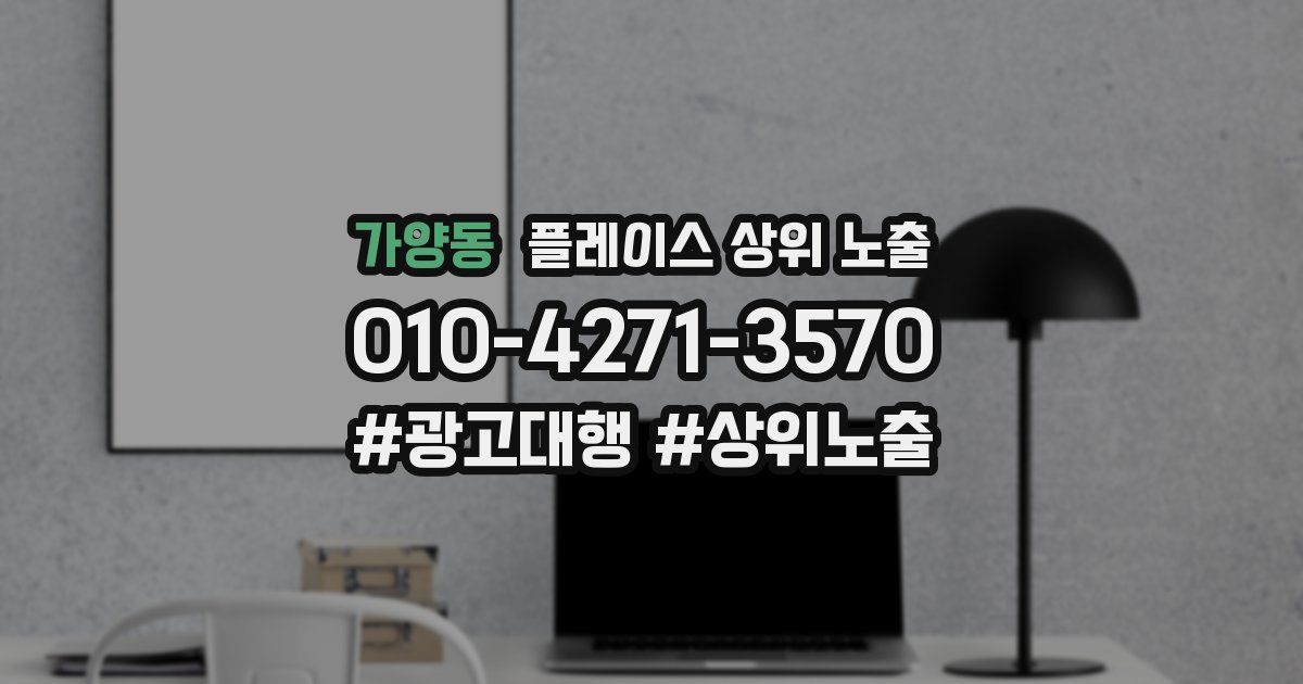 가양동 플레이스 상위 노출