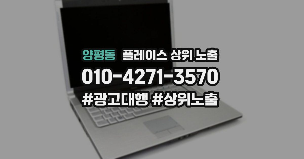양평동 플레이스 상위 노출