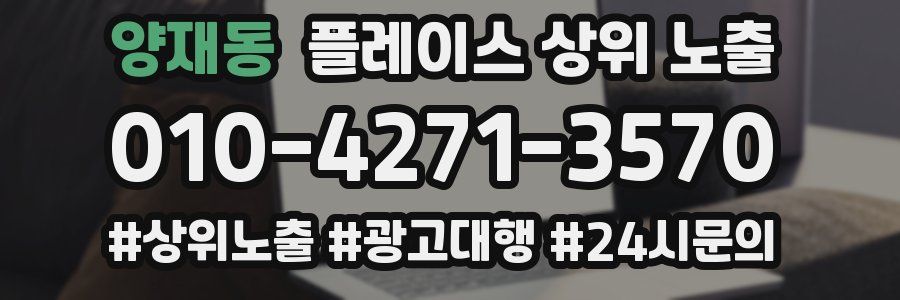 양재동 플레이스 상위 노출