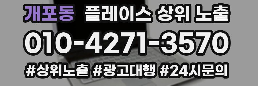 개포동 플레이스 상위 노출