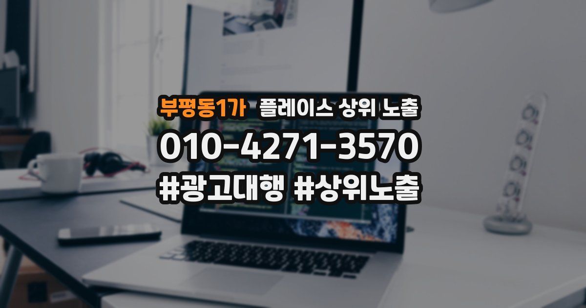 부평동1가 플레이스 상위 노출