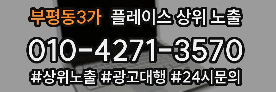 부평동3가 플레이스 상위 노출