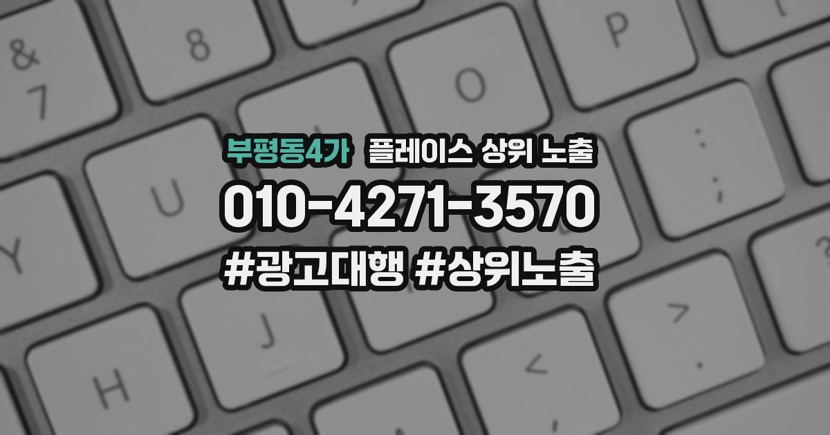 부평동4가 플레이스 상위 노출