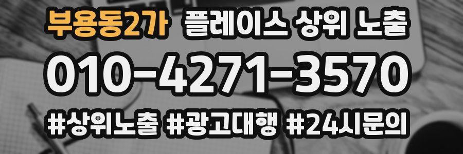 부용동2가 플레이스 상위 노출
