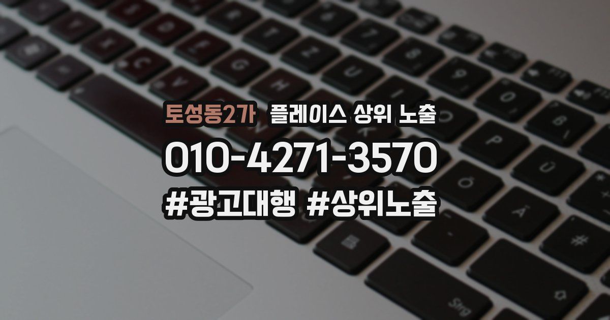 토성동2가 플레이스 상위 노출