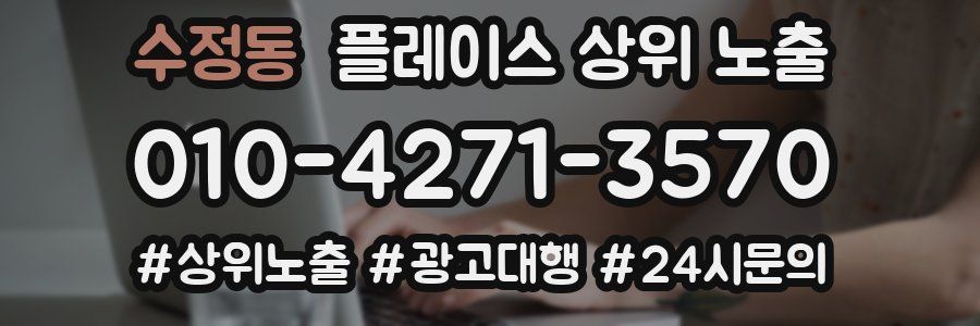 수정동 플레이스 상위 노출