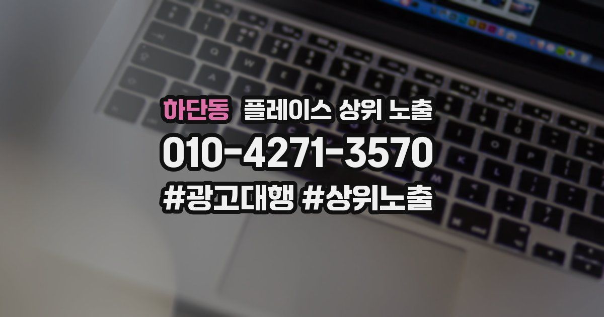 하단동 플레이스 상위 노출