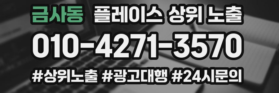 금사동 플레이스 상위 노출
