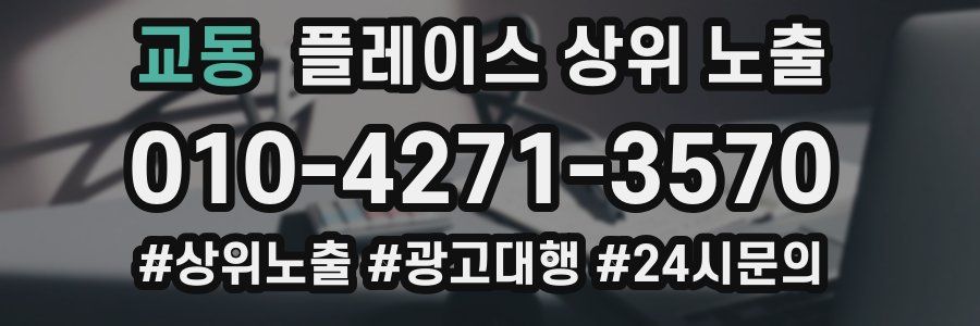 교동 플레이스 상위 노출