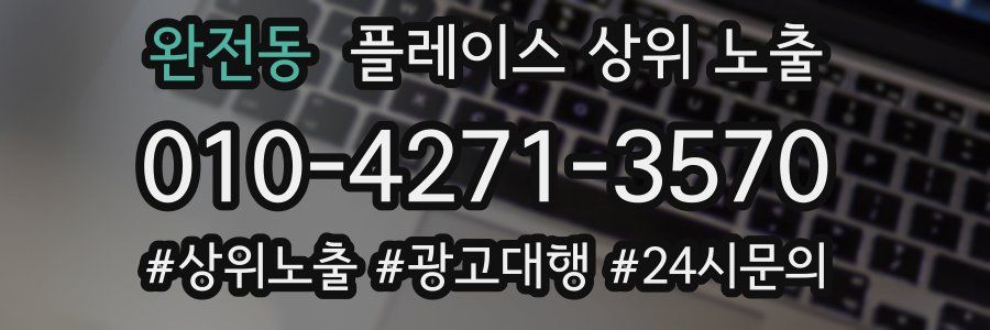 완전동 플레이스 상위 노출
