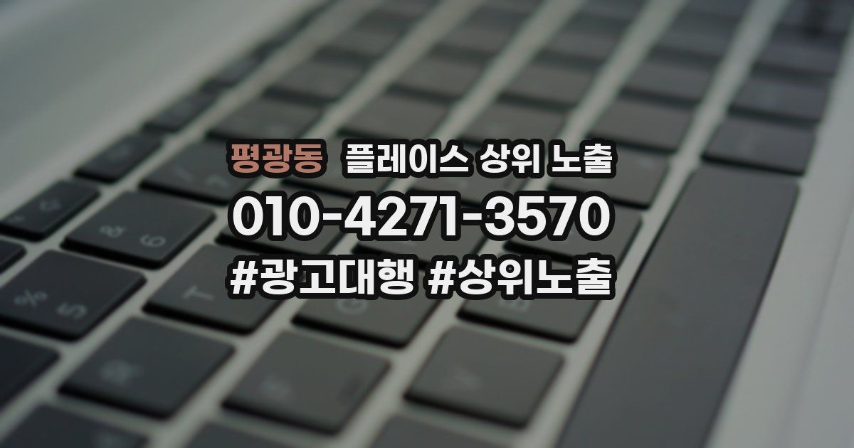 평광동 플레이스 상위 노출