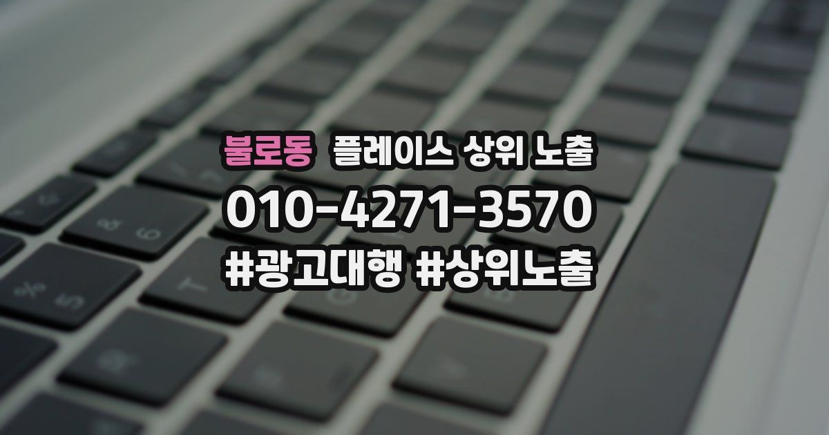불로동 플레이스 상위 노출